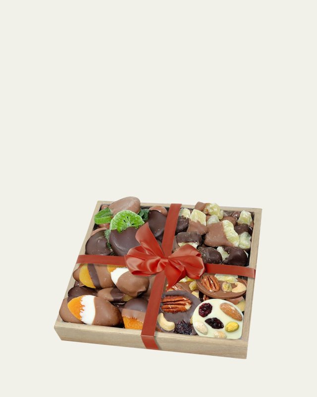 Premium Belgian Chocolate Dipped Fruit and Mendiant Gift Tray